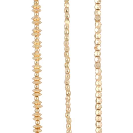 Gold Faceted Metal Bead Mix by Bead Landing&#x2122;